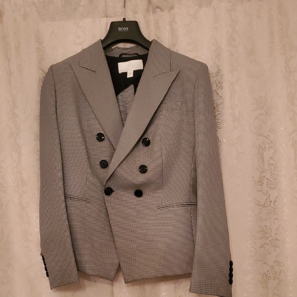 Boss Charcoal Double-Breasted Women's Blazer And Pant